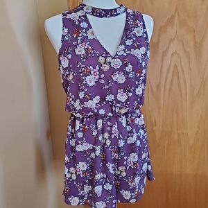 Lush Floral Print Romper Sz M